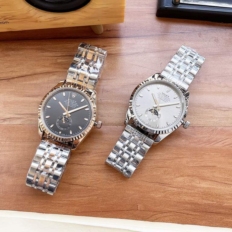 Rolex. Rolex Rolex boutique men's watches, classic big three hands equipped with moon phase design, distinguished atmosphere, gentleman style, excellent quality, hot sale all over the city. Adopting automatic mechanical 