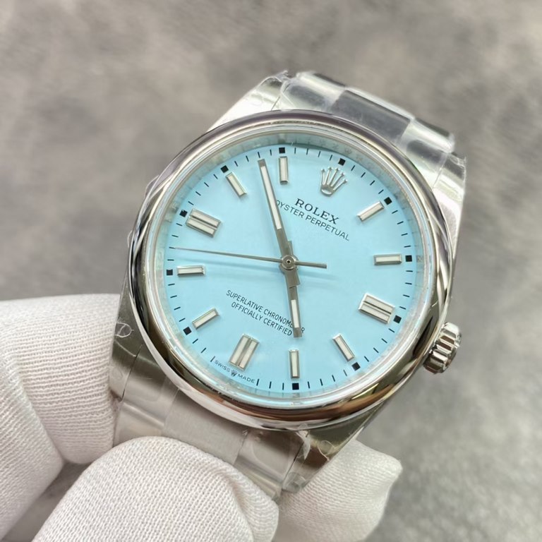 Rolex Oyster Perpetual, Tiffany blue dial, 36mm diameter! Sapphire glass, 904 steel! Shipments