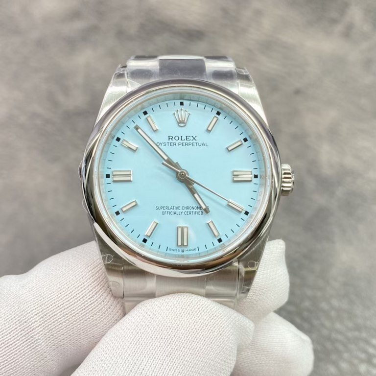 Rolex Oyster Perpetual, Tiffany blue dial, 36mm diameter! Sapphire glass, 904 steel! Shipments