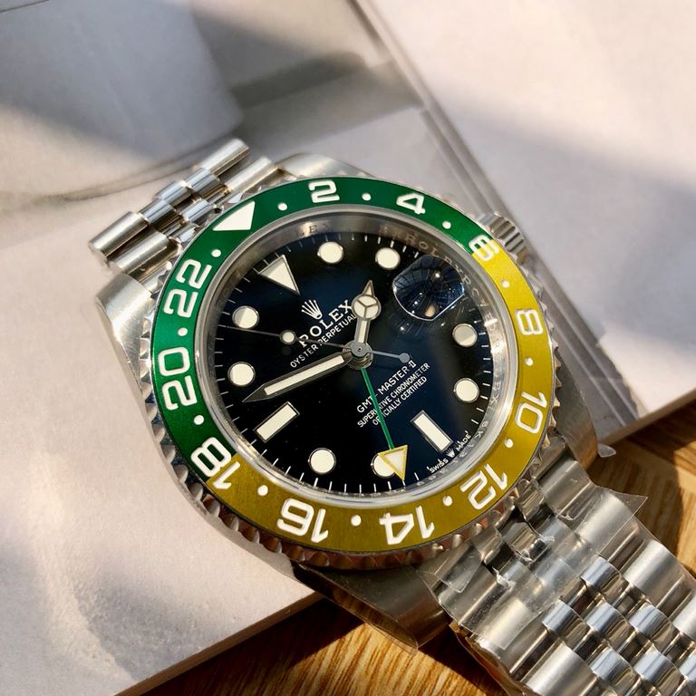 Batch match box Support Hong Kong, the United States direct mailRolex GMT  , color clash is really too good! The case and buckle are made of genuine steel combined with more durable and corrosion-resistant! Automatic mec