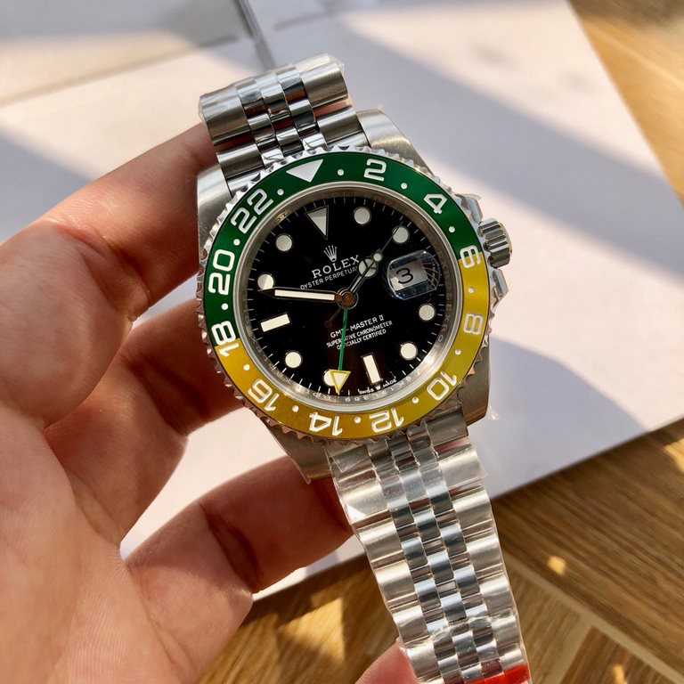 Batch match box Support Hong Kong, the United States direct mailRolex GMT  , color clash is really too good! The case and buckle are made of genuine steel combined with more durable and corrosion-resistant! Automatic mec