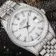 The highest version of the high-definition real photo journal full of diamonds models! 41mm diameter! Suitable for both men and women! Adopting 3255 automatic mechanical movement! Rolex luxury 18k nanotechnology! 5 group