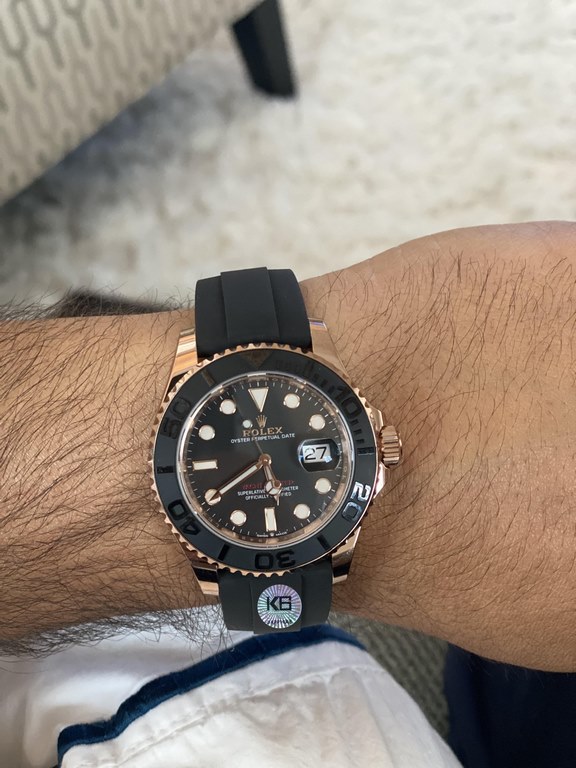 High-end version! The gold yacht Rolex yacht Master 116695SATS V10 edition 震来撼襲袭[Drool] again upgraded, equipped with 2836 movement, yacht yacht Master collection of the last generation of a version of the excellent work