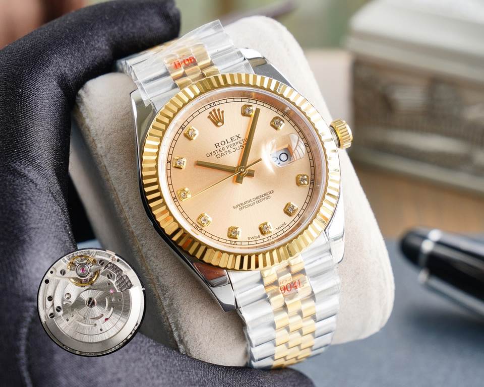 【High quality】 Rolex 41mm Logotype, 11 original open mold. Equipped with the 3255 original machine  movement, the latest model of the literal 6 letter position crown small logo.904L stainless steel case through careful p