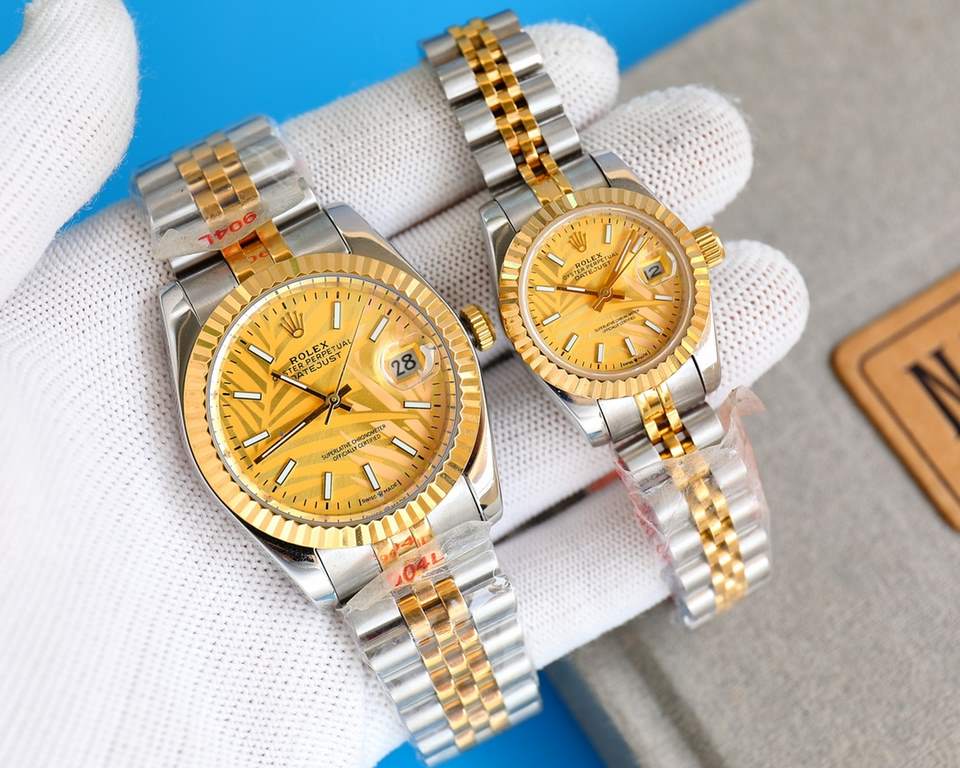 Rolex Rolex log type series, couples pair of watches  , Swiss machine quality 100% super waterproof luminescent sapphire glass back design, equipped with the original imported 8215 automatic movement, female 6T51 movemen