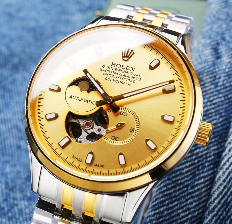 . (This product have been strictly waterproof pressure test, waterproof up to 120 meters  )Rolex, Sun, Moon and Stars series, equipped with the original imported 82S7 movement (0 return 0 after-sales), using super A stee