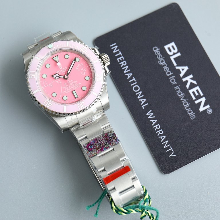 Rolex-ROLEX Pink Aqua Ghost Limited Edition Pink Piggy Peggy BLAKEN Limited Edition on sale models, with one-piece 3135 automatic mechanical movement! The direction of the timekeeping is the same as the original! 904L st