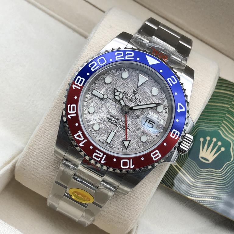 SL latest launch-Rolex GMT IIGMT①The latest official anti-counterfeiting card (official consistency)②904 stainless steel (restore the excellent structure of the genuine case cover)③Double rotating imported ceramic bezel 