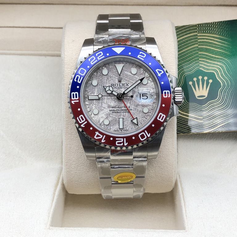 SL latest launch-Rolex GMT IIGMT①The latest official anti-counterfeiting card (official consistency)②904 stainless steel (restore the excellent structure of the genuine case cover)③Double rotating imported ceramic bezel 