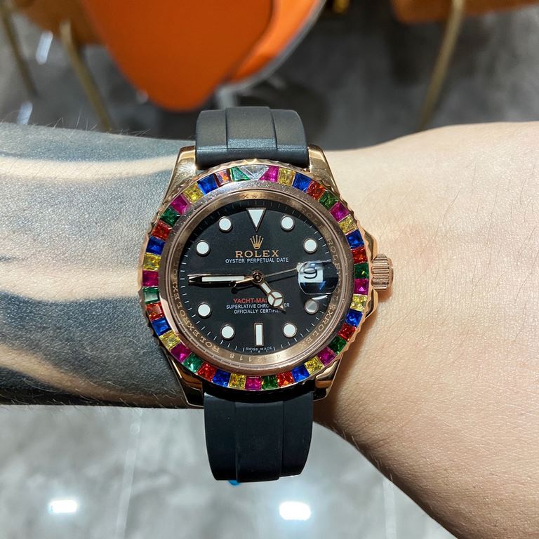 Rolex-ROLEX   Jeweled Circle custom-level reformulation of the water ghost to come [color] hand in hand with high-end jewelry factories, heavily inlaid with 72 black, green, sapphire corresponding color water ghost circl