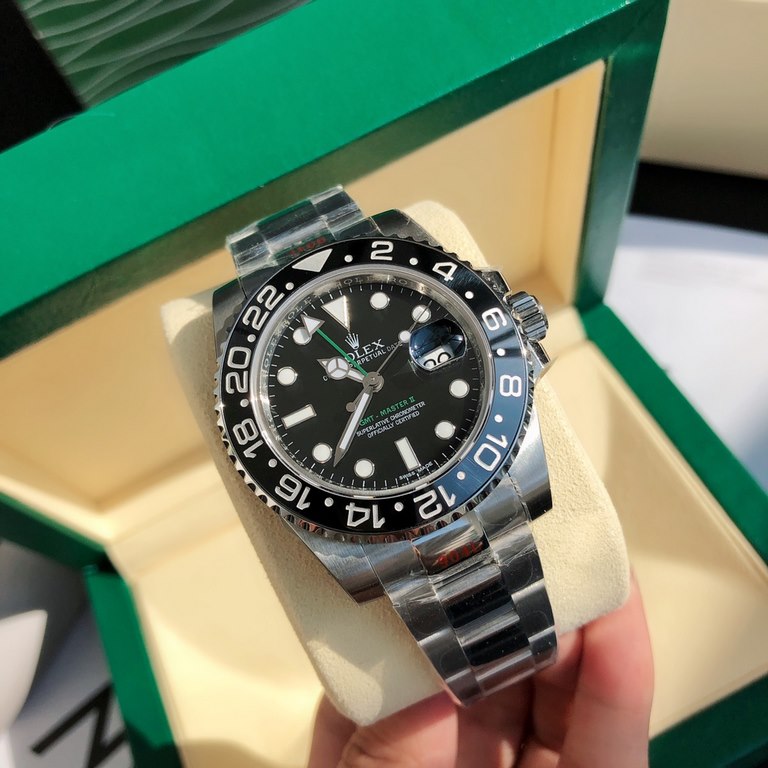 Wholesale box Support Hong Kong, U.S. direct mailRolex GMTThe highest version of the market! The focus of this model also lies in the bezel, one-piece ceramic ring, the bezel spliced ceramic ring is very difficult to two