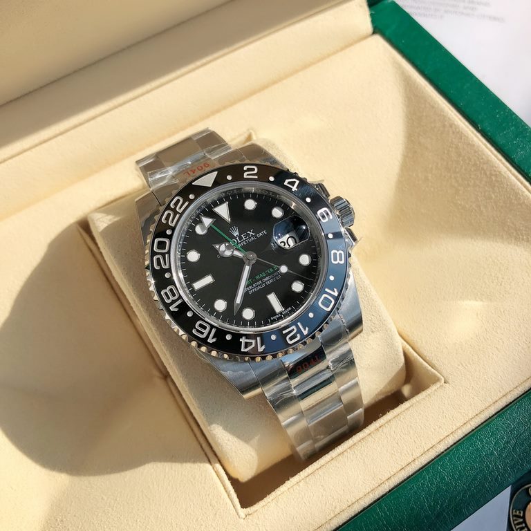 Wholesale box Support Hong Kong, U.S. direct mailRolex GMTThe highest version of the market! The focus of this model also lies in the bezel, one-piece ceramic ring, the bezel spliced ceramic ring is very difficult to two