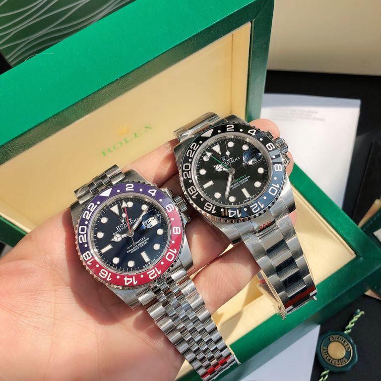 Wholesale box Support Hong Kong, U.S. direct mailRolex GMTThe highest version of the market! The focus of this model also lies in the bezel, one-piece ceramic ring, the bezel spliced ceramic ring is very difficult to two