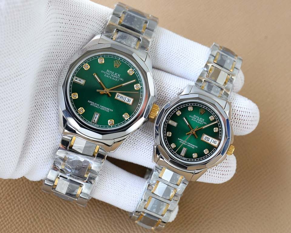 The latest couple watches   Rolex - ROLEX  Business Casual Men's Mechanical WatchesImported Japanese original Seiko machine316L steel case cover between tungsten steelSuper Sapphire GlassDiameter 42mm Women's 32mmGenuine