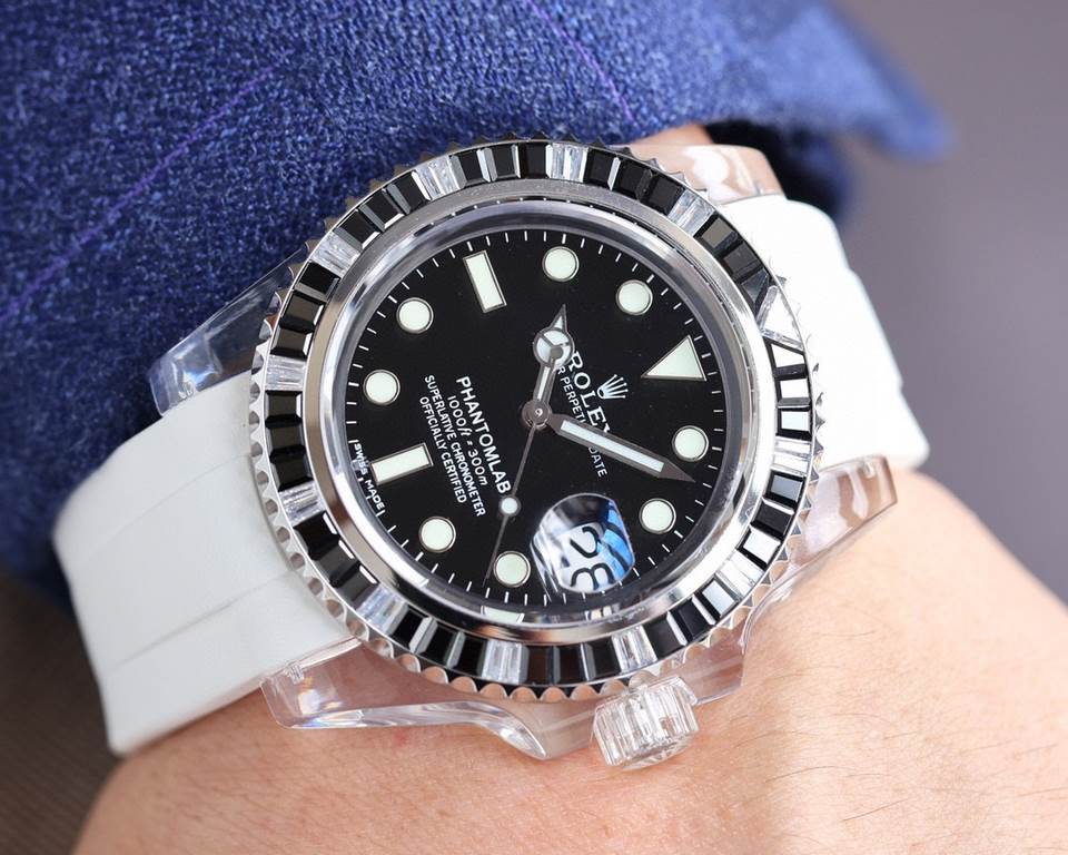 Rolex   Phantomlab modified masterpiece imported crystal glass crystal series, combined with elegant modern aesthetics and exquisite watchmaking technology, the first time to introduce imported crystal with excellent har