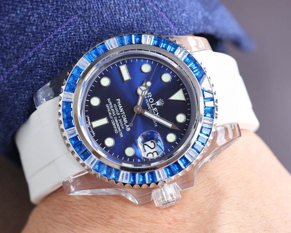 Rolex   Phantomlab modified masterpiece imported crystal glass crystal series, combined with elegant modern aesthetics and exquisite watchmaking technology, the first time to introduce imported crystal with excellent har