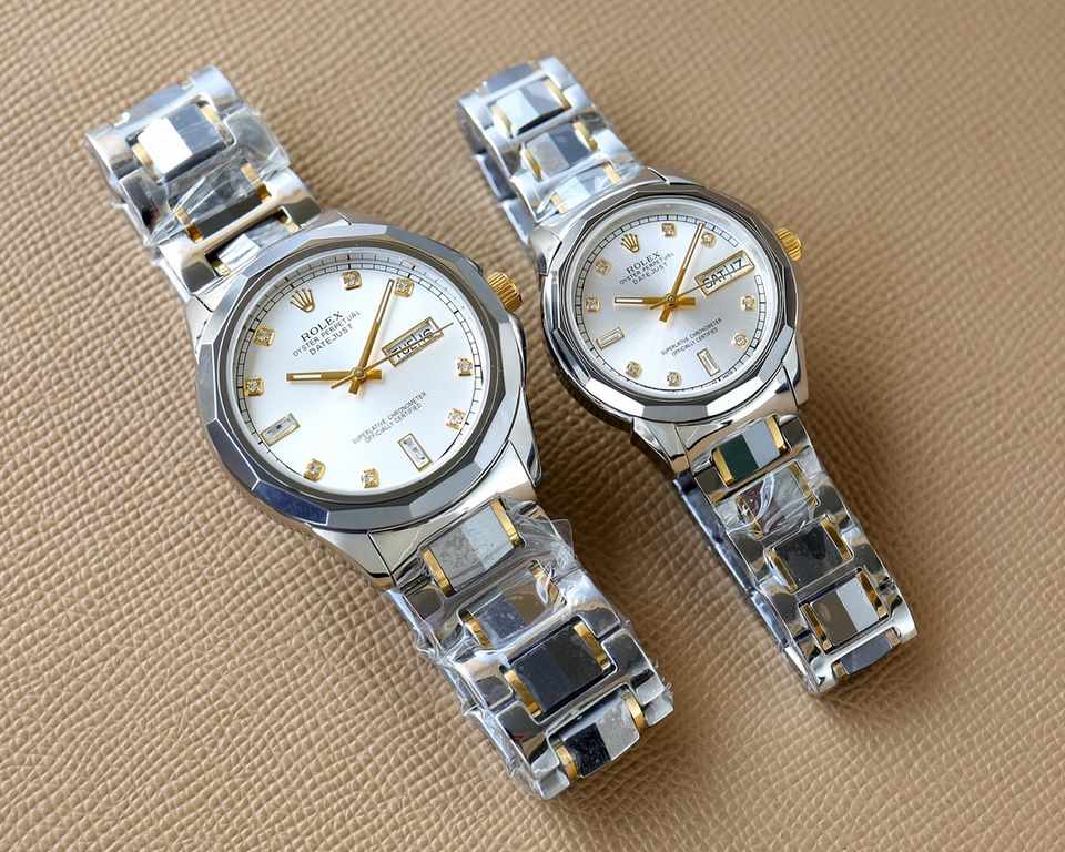 The latest couple watches   Rolex - ROLEX  Business Casual Men's Mechanical WatchesImported Japanese original Seiko machine316L steel case cover between tungsten steelSuper Sapphire GlassDiameter 42mm Women's 32mmGenuine