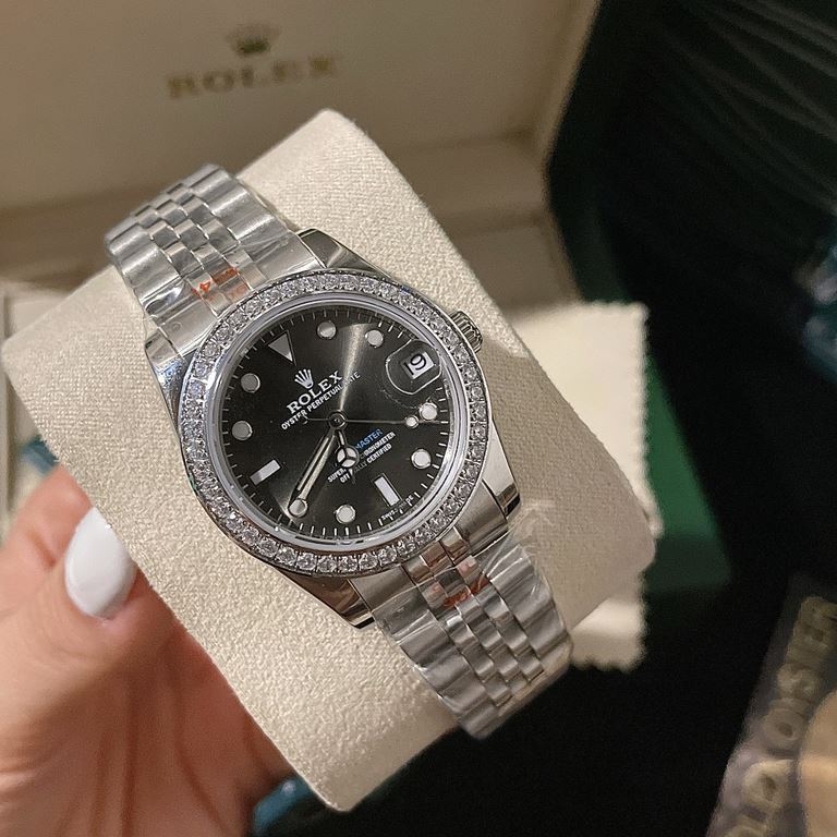 Rolex-ROLEXStyle Day-Date Ladies Mechanical WatchMovement Imported Citizen OriginalMirror Sapphire glassCase 316L steel case coverBracelet Solid core 5 bead stainless steel braceletSize 31mm 12mmThe rhythm of life is in 