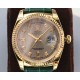 TR production] Rolex day-date 36mm weekly calendar type series of new a small number of arrivals to accept the scheduled shipment equipped with genuine imitation crocodile leather material strap, the original buckle, the