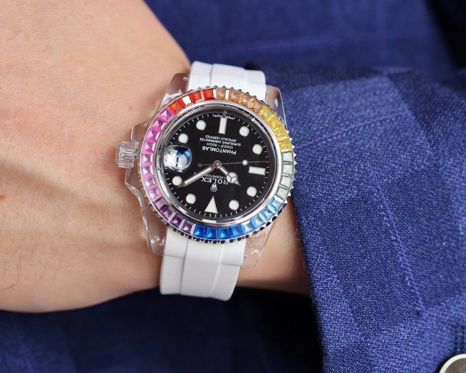 Rolex   Phantomlab modified masterpiece imported crystal glass crystal series, combined with elegant modern aesthetics and exquisite watchmaking technology, the first time to introduce imported crystal with excellent har