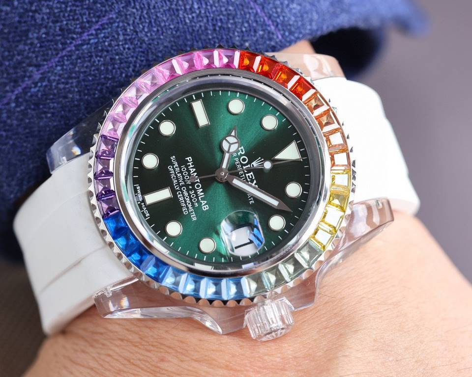 Rolex   Phantomlab modified masterpiece imported crystal glass crystal series, combined with elegant modern aesthetics and exquisite watchmaking technology, the first time to introduce imported crystal with excellent har