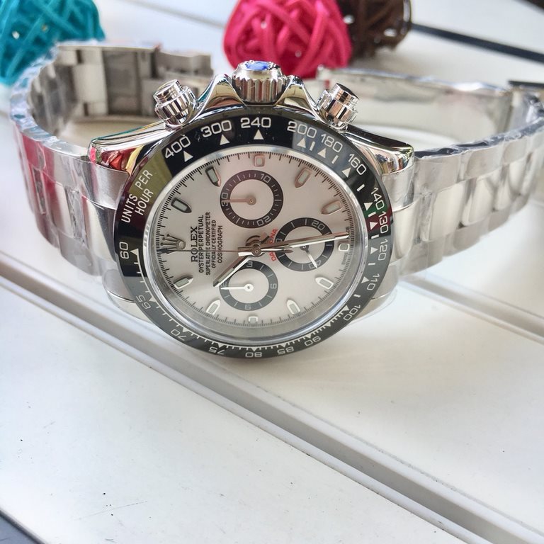 Boxed Support Hong Kong, U.S. direct mailRolex Cosmograph Daytona Series 1 Automatic Mechanical. Dial diameter 40mm winding crown; screw-in triple buckle lock triple imitation water system, multi-function chronograph, go