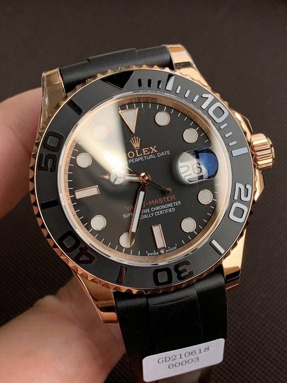 Support Hong Kong and USA direct mailThe gold watch is here! The word surface double crown anti-counterfeiting, the whole body clad in 18k rose gold! Thickness 5um, when it comes to the Rolex Yachtmaster series in the mo