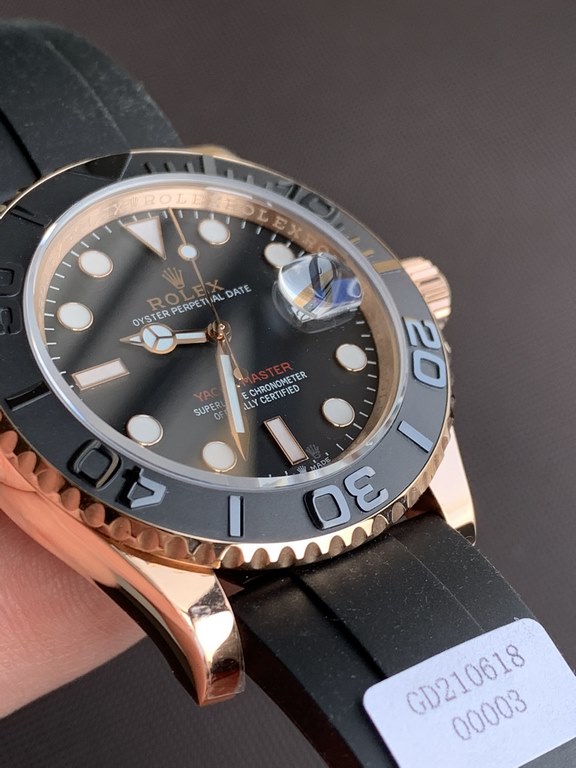 Support Hong Kong and USA direct mailThe gold watch is here! The word surface double crown anti-counterfeiting, the whole body clad in 18k rose gold! Thickness 5um, when it comes to the Rolex Yachtmaster series in the mo