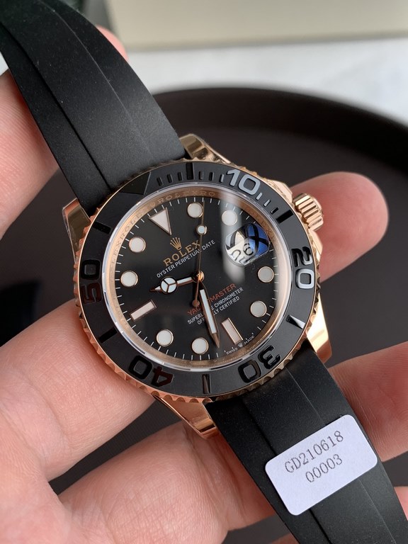 Support Hong Kong and USA direct mailThe gold watch is here! The word surface double crown anti-counterfeiting, the whole body clad in 18k rose gold! Thickness 5um, when it comes to the Rolex Yachtmaster series in the mo