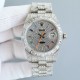 Rolex full diamond log replica highest version! Square diamond bezel and designed with higher-end setting process! The highest degree of one-to-one reproduction! Dial rainbow stripe diamond star design, 41mm diameter! Eq