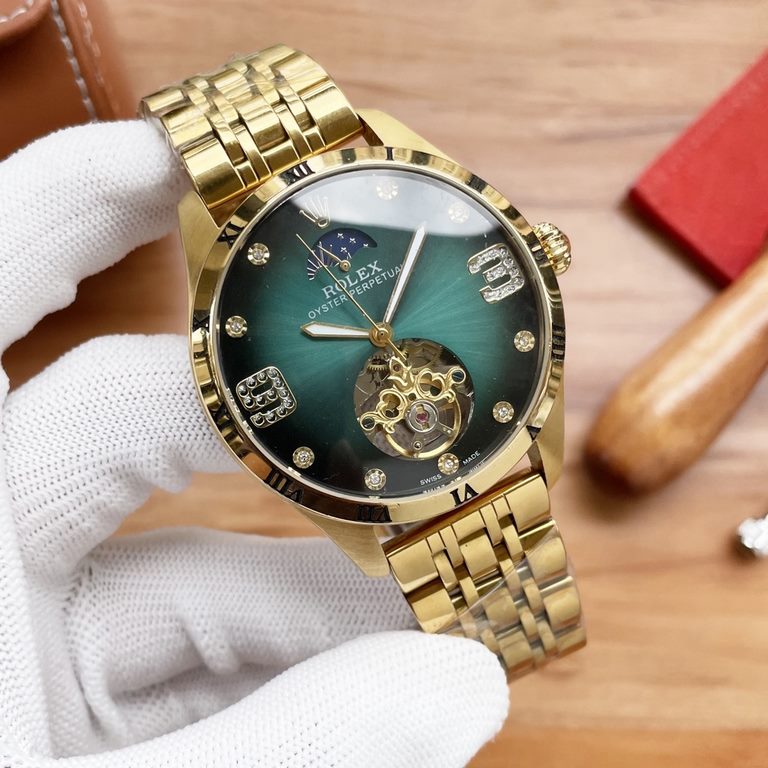 Men's favorite Big Flywheel watch  Newest】：Rolex  Best Design Exclusive First  【Type】：Boutique men's watches[Strap] 316 stainless steel bracelet【Movement】：High-end automatic mechanical movement[Mirror] mineral reinforced