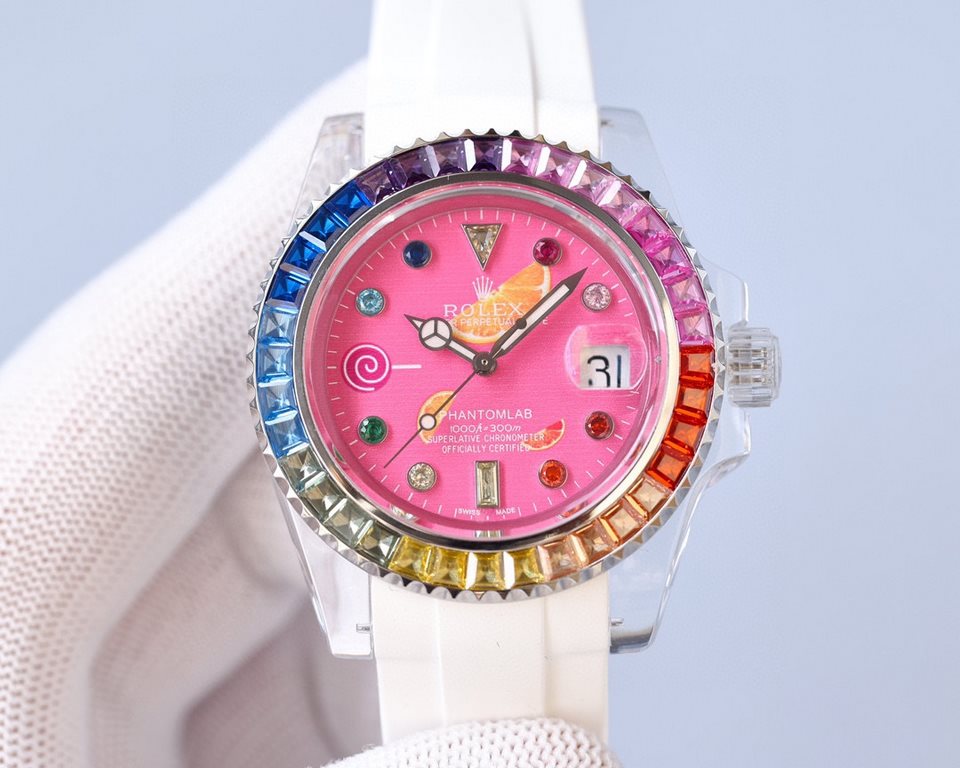 Rolex   Phantomlab modified masterpiece imported crystal glass crystal series, combined with elegant modern aesthetics and exquisite watchmaking technology, the first time to introduce imported crystal with excellent har