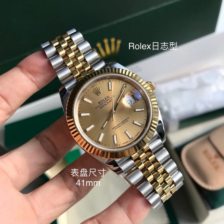 Wholesale box support Hong Kong, the United States direct mailRolex Rolex Logotype series men's watches, special channel bull goods! Dial size 41mm, equipped with Rolex Log original 3235 automatic mechanical movement, sc