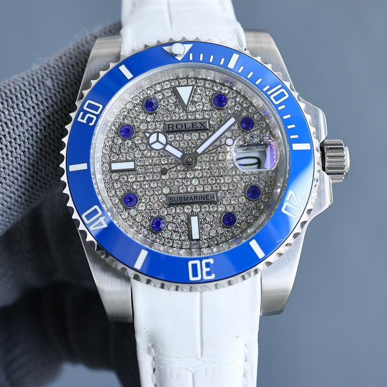 Uniform  . With Rolex's most classic submarine series water ghost as a prototype, after the ring mouth of the second modification, and then inlaid with top natural white stone, big shiny, extremely difficult, the same ma