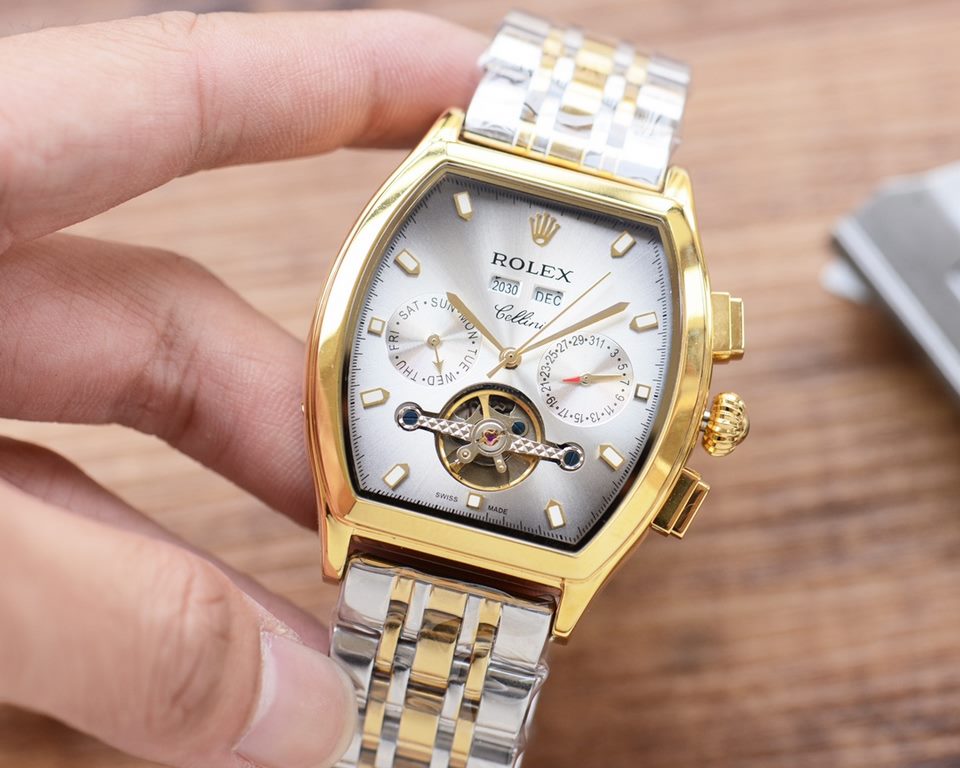 The new tonneau product is on sale    Newest】：Rolex   multifunctional design 【Type】：Boutique men's watches[Strap] 316 stainless steel bracelet[Movement] High-end automatic mechanical movement[Mirror] mineral reinforced g