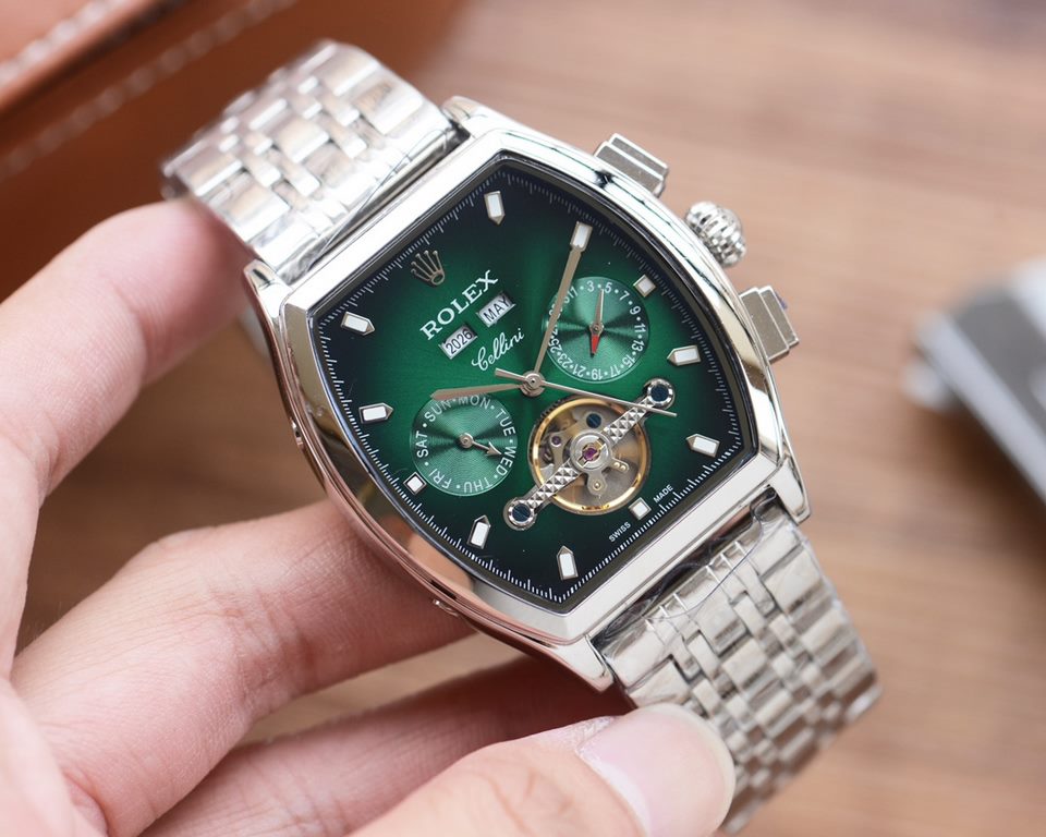 The new tonneau product is on sale    Newest】：Rolex   multifunctional design 【Type】：Boutique men's watches[Strap] 316 stainless steel bracelet[Movement] High-end automatic mechanical movement[Mirror] mineral reinforced g