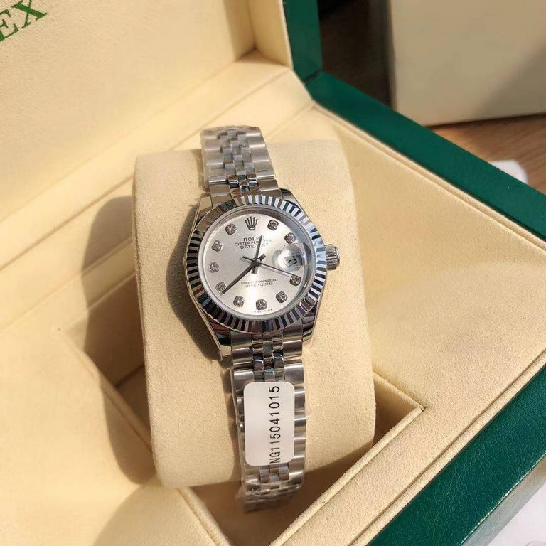 With box Support Hong Kong, the United States direct mailRolex Women's Logotype 28㎜ Log Series, Women's Logotype Oyster case is a model of solid elegance and perfect proportion, using 316L stainless steel to forge stainl