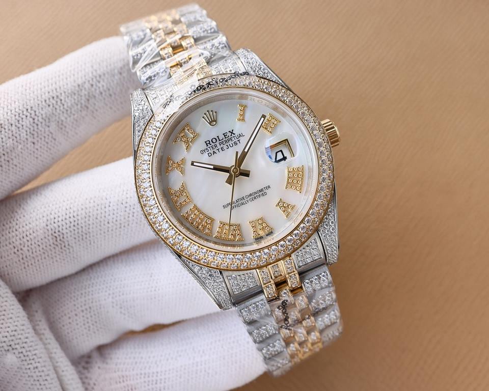 . Rolex ROLEX Luxury Ultimate Starburst Edition Hand-set and hand-built, the case and bracelet are fully encrusted with diamonds. Interpretation of luxury quality, dazzling, glamorous bloom. Movement domestic machine sta