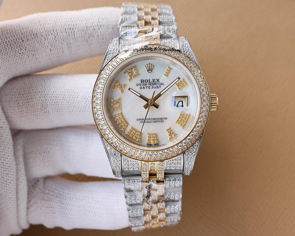 . Rolex ROLEX Luxury Ultimate Starburst Edition Hand-set and hand-built, the case and bracelet are fully encrusted with diamonds. Interpretation of luxury quality, dazzling, glamorous bloom. Movement domestic machine sta