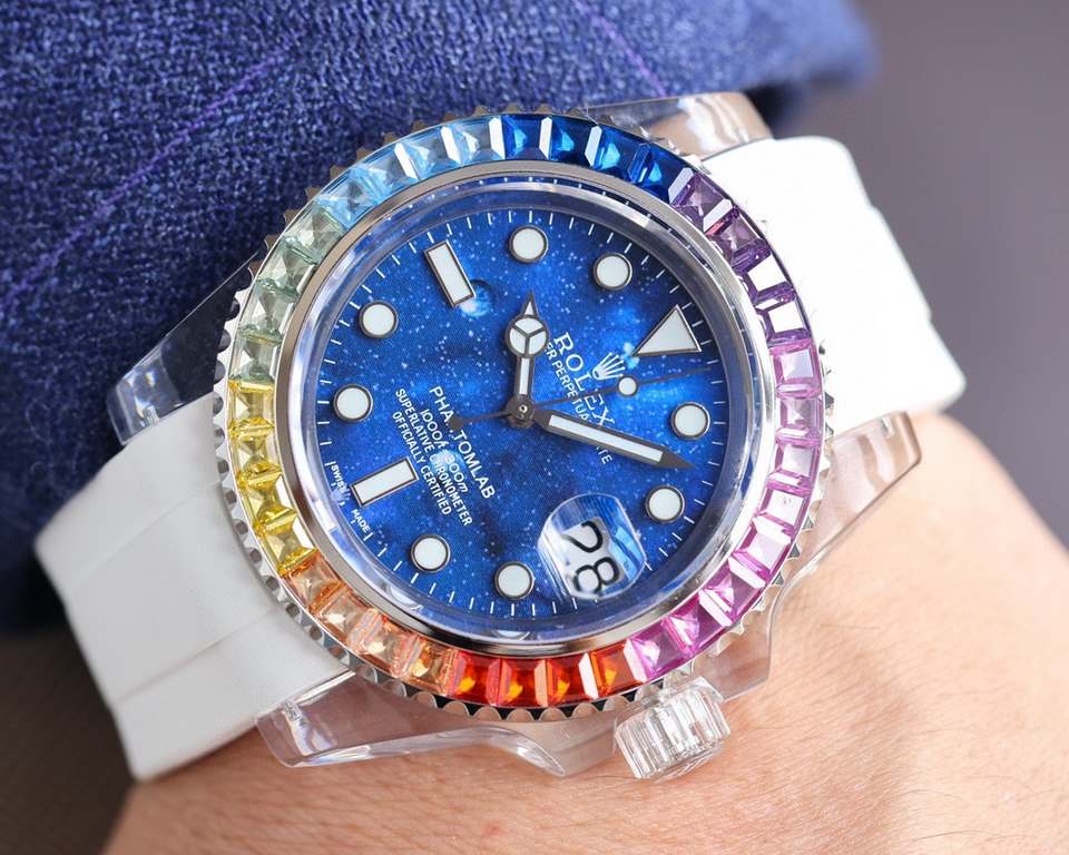 Rolex   Phantomlab modified masterpiece imported crystal glass crystal series, combined with elegant modern aesthetics and exquisite watchmaking technology, the first time to introduce imported crystal with excellent har