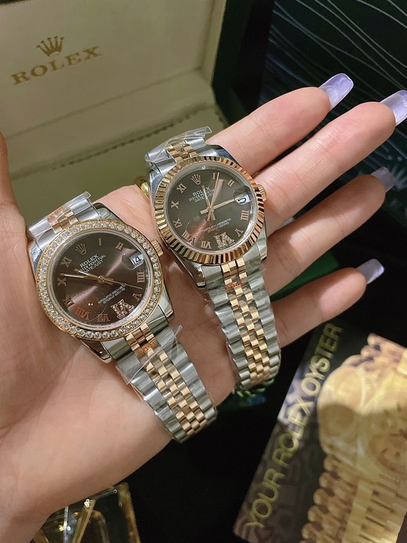 Rolex-ROLEXStyle Day-Date Ladies Mechanical WatchMovement Imported Citizen OriginalMirror Sapphire glassCase 316L steel case coverBracelet Solid core 5 bead stainless steel braceletSize 31mm 12mmThe rhythm of life is in 