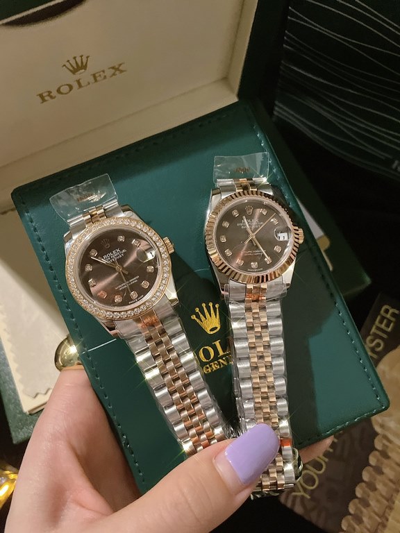 Rolex-ROLEXStyle Day-Date Ladies Mechanical WatchMovement Imported Citizen OriginalMirror Sapphire glassCase 316L steel case coverBracelet Solid core 5 bead stainless steel braceletSize 31mm 12mmThe rhythm of life is in 