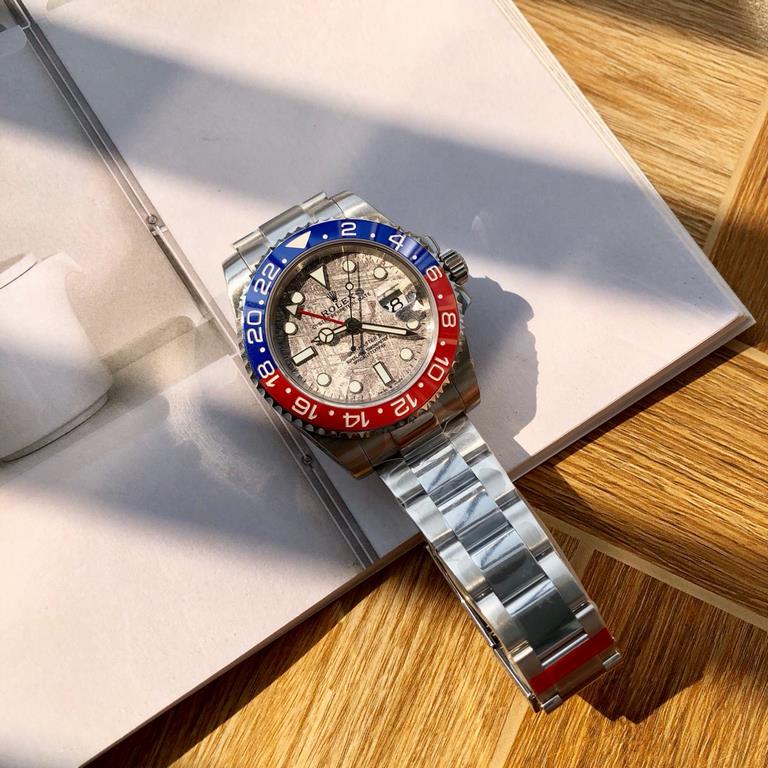 Batch match box Support Hong Kong, the United States direct mailRolex GMT  , color clash is really too good! The case and buckle are made of genuine steel combined with more durable and corrosion-resistant! Automatic mec