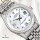 The highest version of the high-definition real photo journal full of diamonds models! 41mm diameter! Suitable for both men and women! Adopting 3255 automatic mechanical movement! Rolex luxury 18k nanotechnology! 5 group