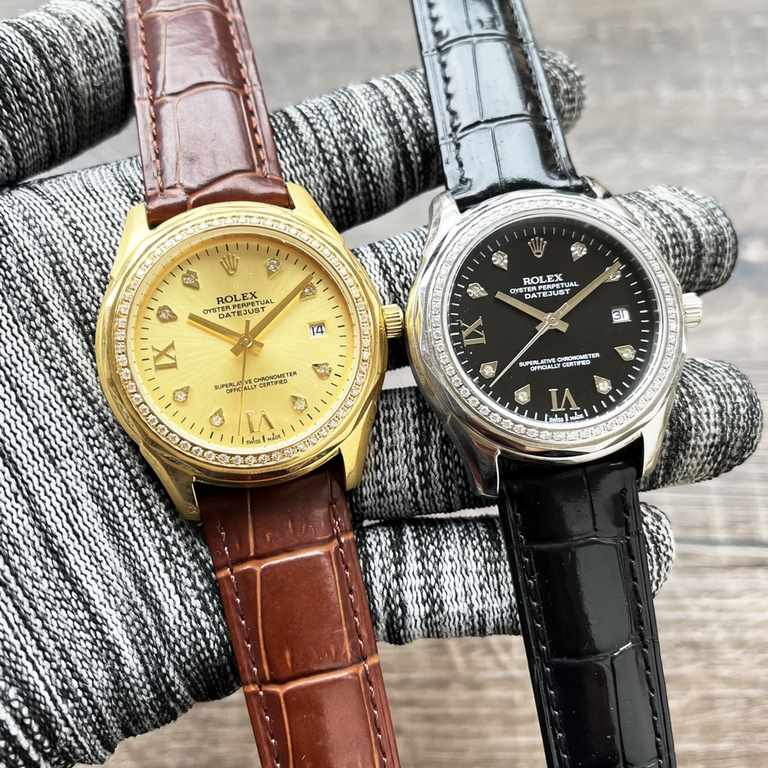 Brand Rolex (three needle new, business and leisure) luxury atmosphere type exquisite men's watches (new) Strap real cowhide strap (comfortable)  361 steel strap (durable) movement imported Citizen movement) Material sap