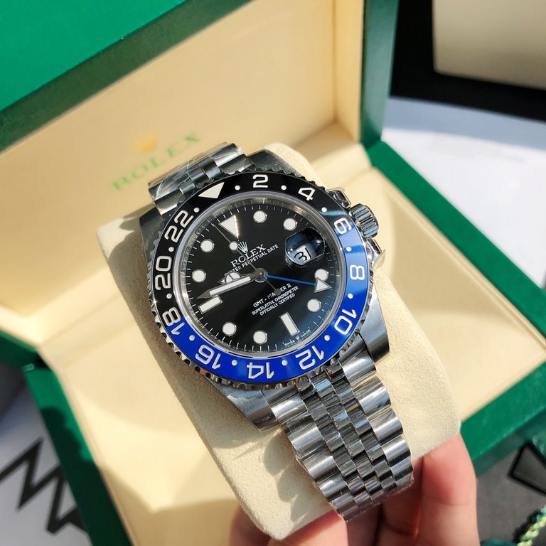 Wholesale box Support Hong Kong, U.S. direct mailRolex GMTThe highest version of the market! The focus of this model also lies in the bezel, one-piece ceramic ring, the bezel spliced ceramic ring is very difficult to two