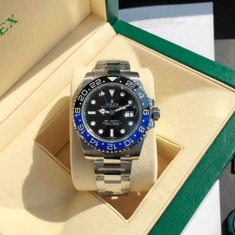 Wholesale box Support Hong Kong, U.S. direct mailRolex GMTThe highest version of the market! The focus of this model also lies in the bezel, one-piece ceramic ring, the bezel spliced ceramic ring is very difficult to two