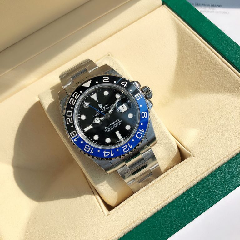 Wholesale box Support Hong Kong, U.S. direct mailRolex GMTThe highest version of the market! The focus of this model also lies in the bezel, one-piece ceramic ring, the bezel spliced ceramic ring is very difficult to two