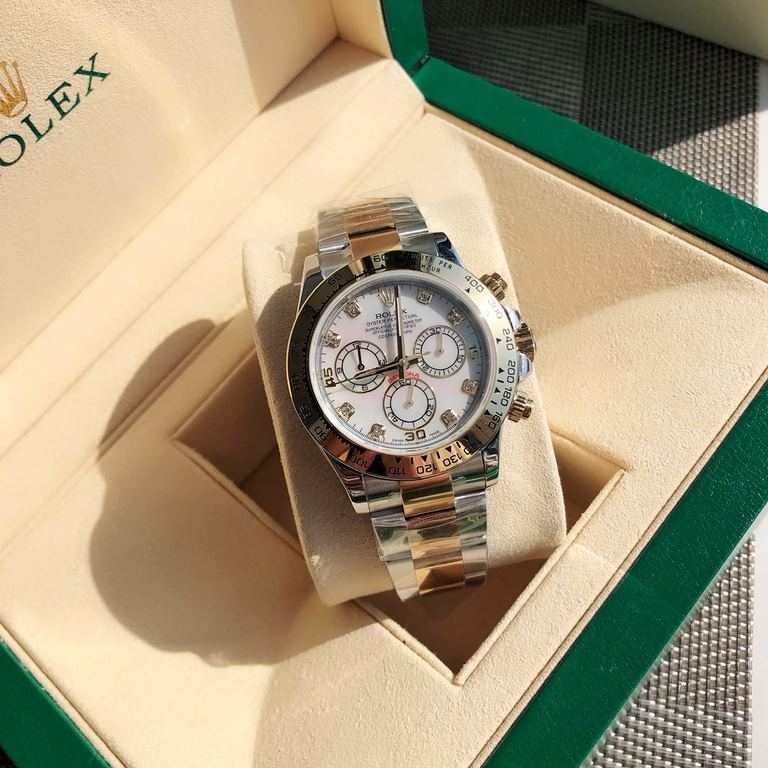 Batch with box Support Hong Kong, the United States direct mailRolex (ROLEX) watches Daytona series men's mechanical wristwatch steel belt Size 40cm depth waterproof 100 meters The highest version on the market, know the