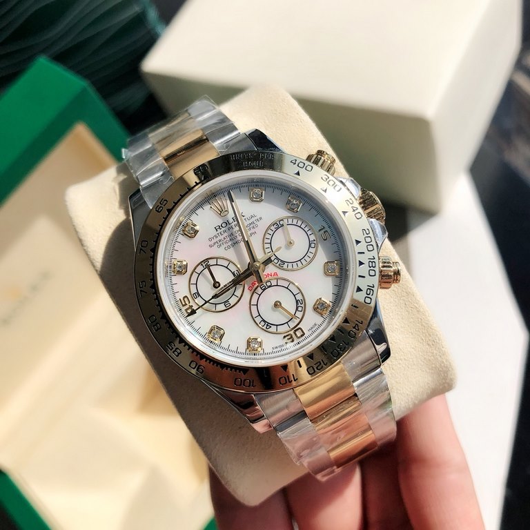 Batch with box Support Hong Kong, the United States direct mailRolex (ROLEX) watches Daytona series men's mechanical wristwatch steel belt Size 40cm depth waterproof 100 meters The highest version on the market, know the